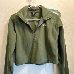 The North Face Olive Green Half-Zip Fleece
